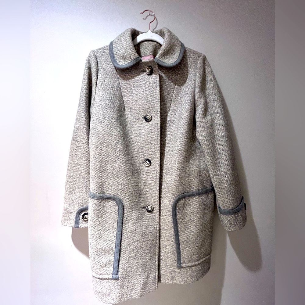 VINTAGE Wool Peter Pan Collar Coat